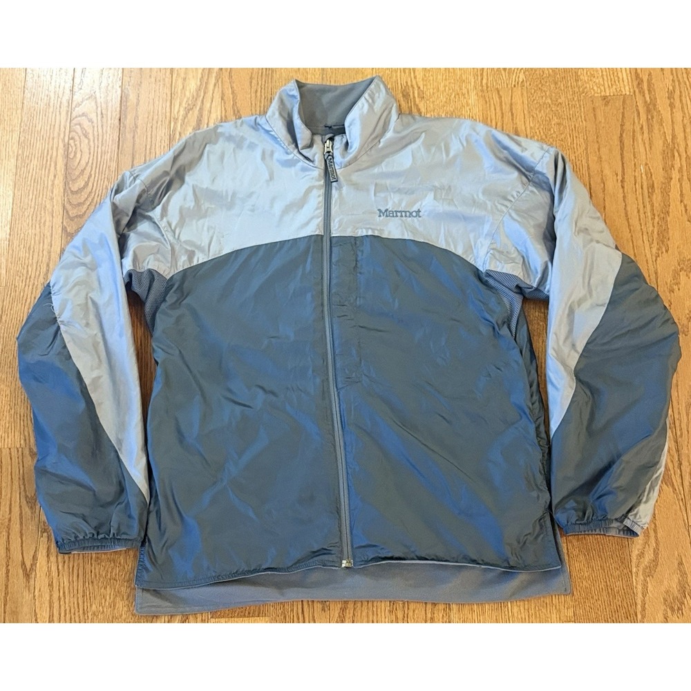 Marmot Men's DriClime Windshirt Lightweight Full Zip Jacket Gray Medium Outdoor